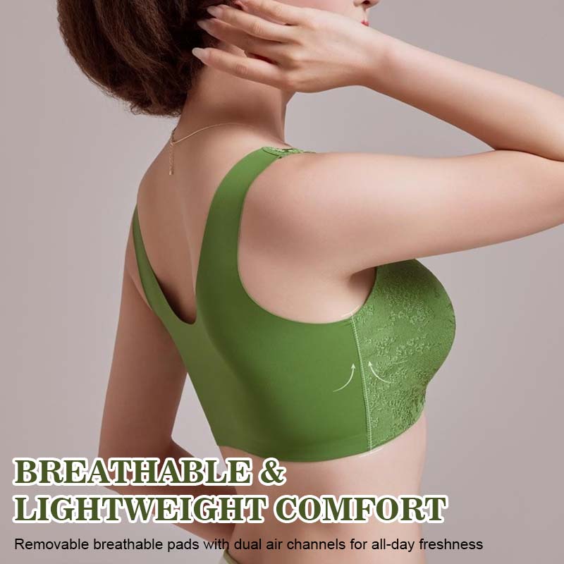 Reggiseno con chiusura frontale in jacquard goffrato