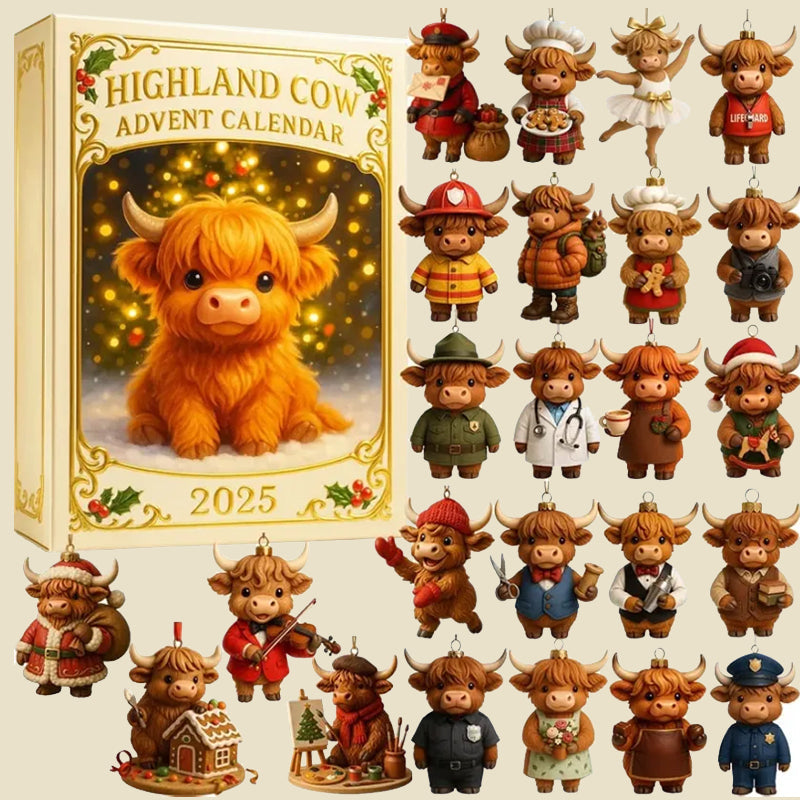 🐮🎄 Calendario dell'Avvento Highland Cow 2025