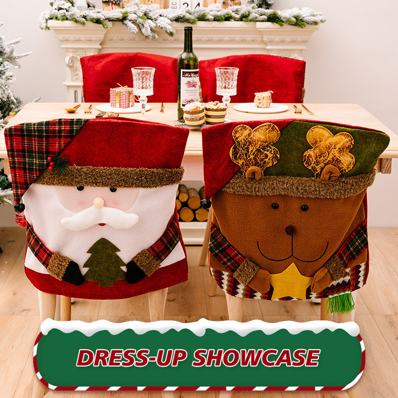 Set di sedie con decorazioni natalizie