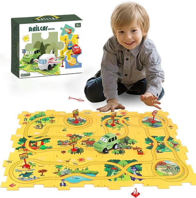 🧩Set da gioco educativo per bambini con puzzle autostrada🧩