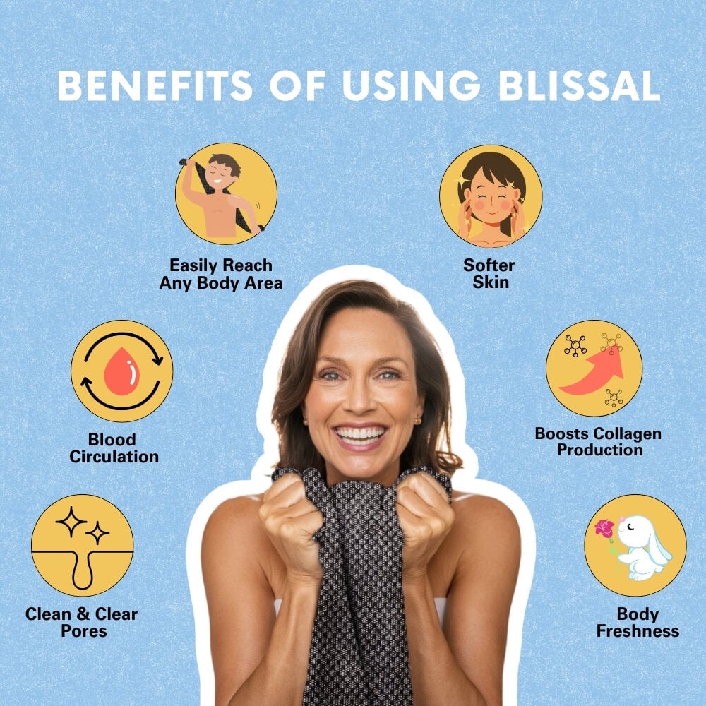 🧼Asciugamano da doccia esfoliante antibatterico🚿