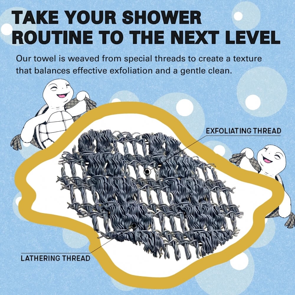 🧼Asciugamano da doccia esfoliante antibatterico🚿
