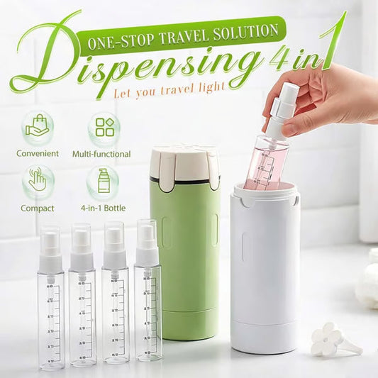 📢📢50% di sconto! 🧳Flaconi dispenser da viaggio ricaricabili 4 in 1: compatti, ermetici e super pratici ✈️🧴