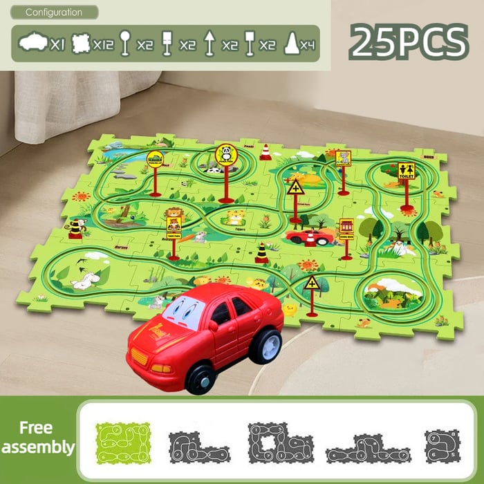 🧩Set da gioco educativo per bambini con puzzle autostrada🧩