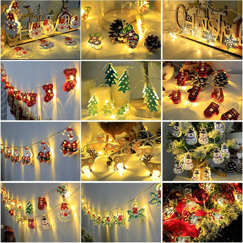 🎄 Catena luminosa decorativa natalizia a LED in ferro