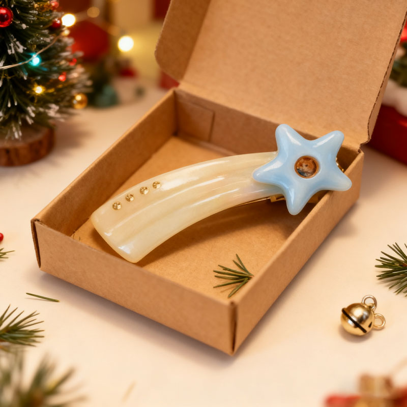 🎄✨ Fermaglio per capelli con cornice natalizi