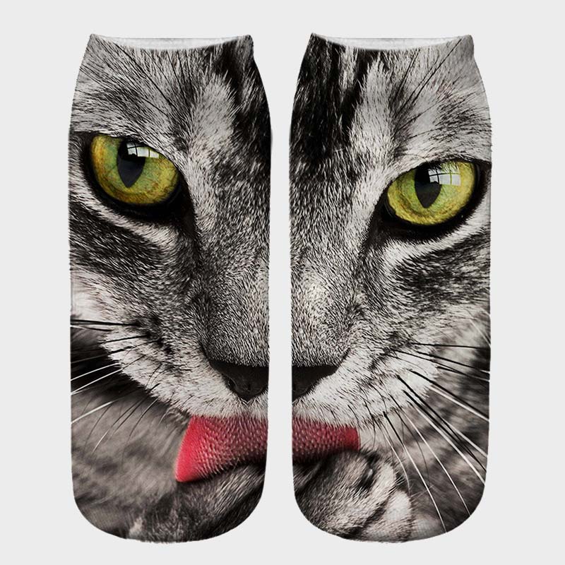 🔥Saldi natalizi 49% di sconto🎄Calzini stampati in 3D con motivo occhi di gatto😺