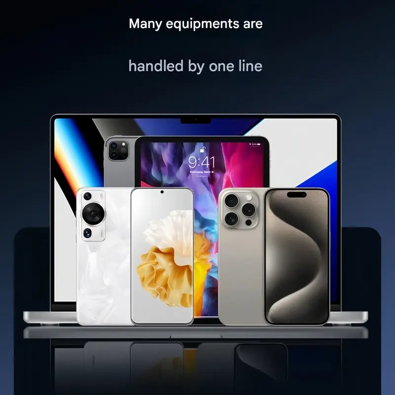 ⚡Cavo di ricarica invisibile 2 in 1 – Cavo di ricarica rapida da 240 W con supporto per telefono integrato