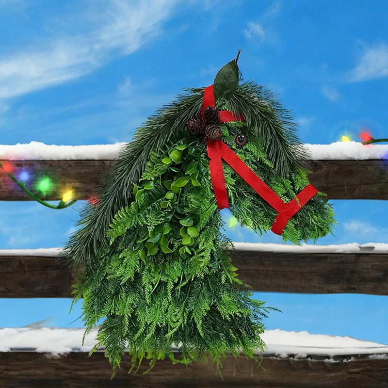 🐴Ghirlanda per porta con testa di cavallo