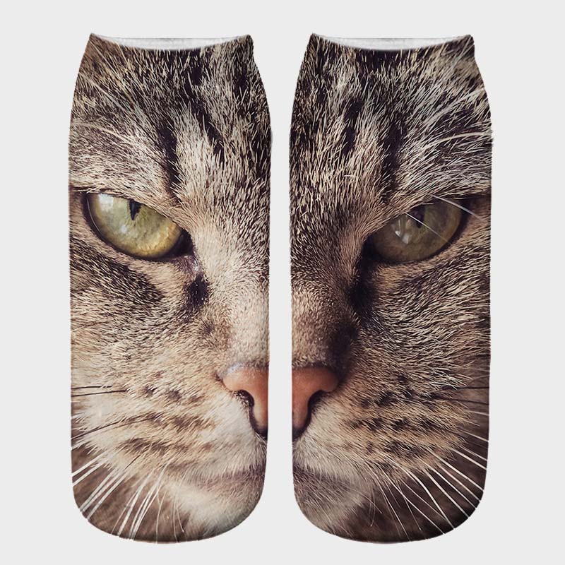 🔥Saldi natalizi 49% di sconto🎄Calzini stampati in 3D con motivo occhi di gatto😺
