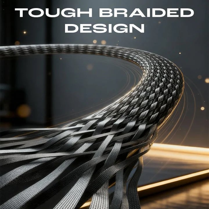 ⚡Cavo di ricarica invisibile 2 in 1 – Cavo di ricarica rapida da 240 W con supporto per telefono integrato