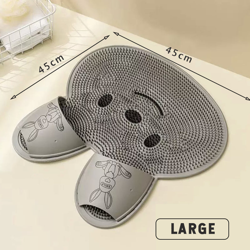 Cuscinetto di massaggio per piedi di coniglio in silicone Cuscinetto di massaggio per piedi di lavaggio