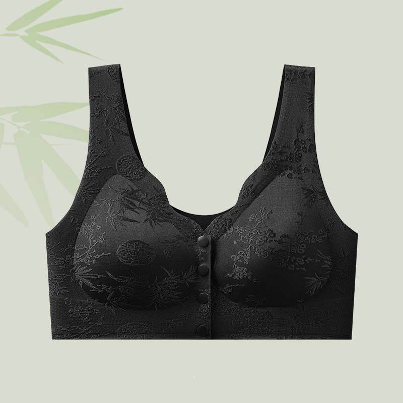 Reggiseno con chiusura frontale in jacquard goffrato