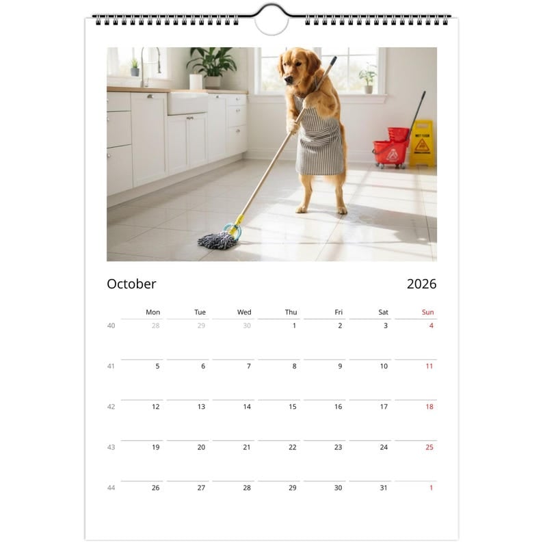 🔥Saldi natalizi 49% di sconto🎄Calendario 2026 con il cane Golden Retriever - Attività quotidiane🎁