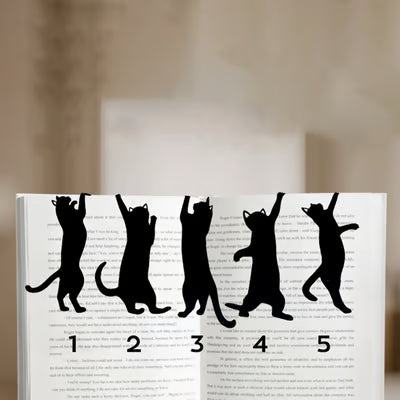 🏆Ultimo giorno 49% di sconto🔥😹5 pezzi segnalibri in metallo a forma di gatto