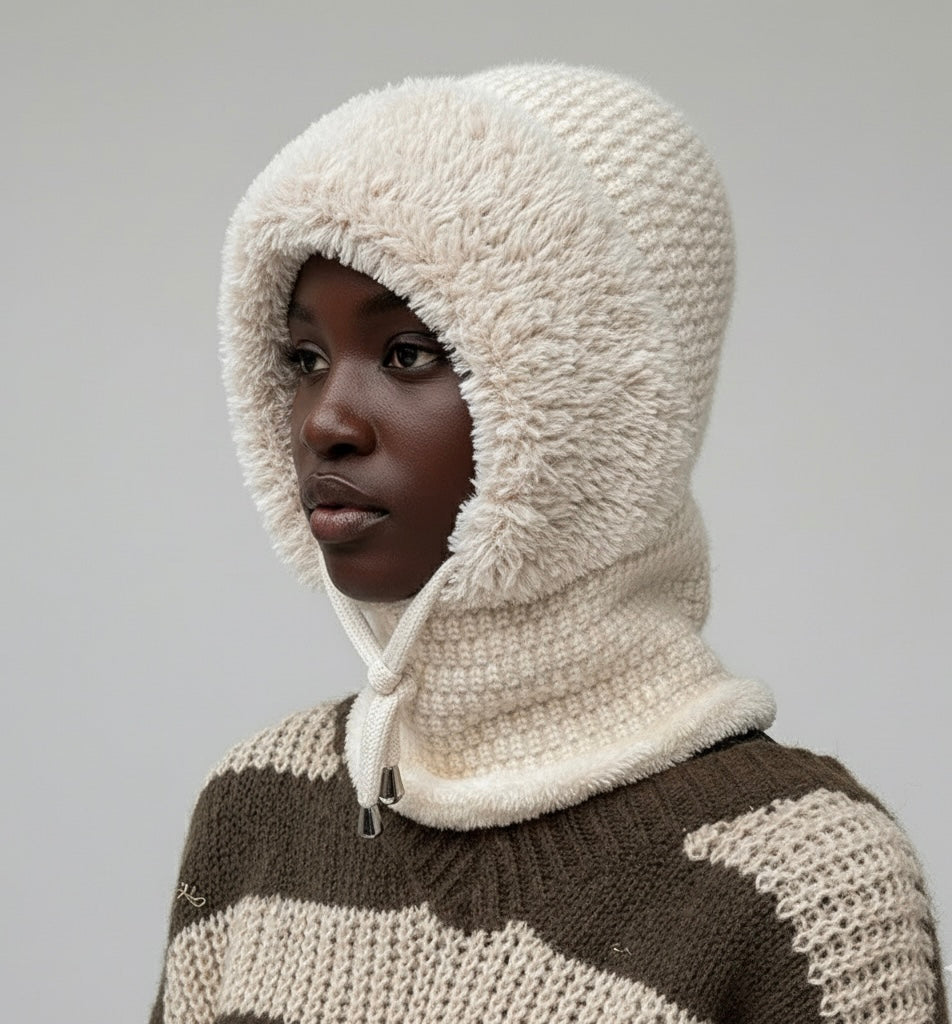 Berretto invernale 3 in 1: berretto, scaldacollo e coprifaccia in un unico capo