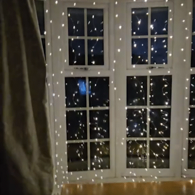 🎁Saldi natalizi anticipati 49% di sconto🎅Catena luminosa a LED, cortina luminosa a LED alimentata tramite USB per confezioni regalo