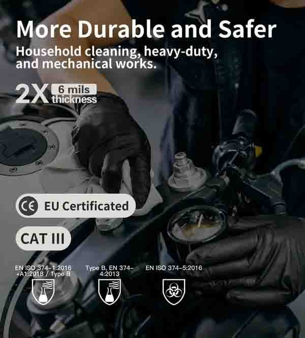 🔥Saldi natalizi 49% di sconto🎄100/50 guanti monouso in nitrile nero