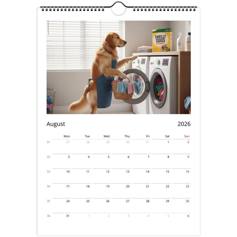 🔥Saldi natalizi 49% di sconto🎄Calendario 2026 con il cane Golden Retriever - Attività quotidiane🎁