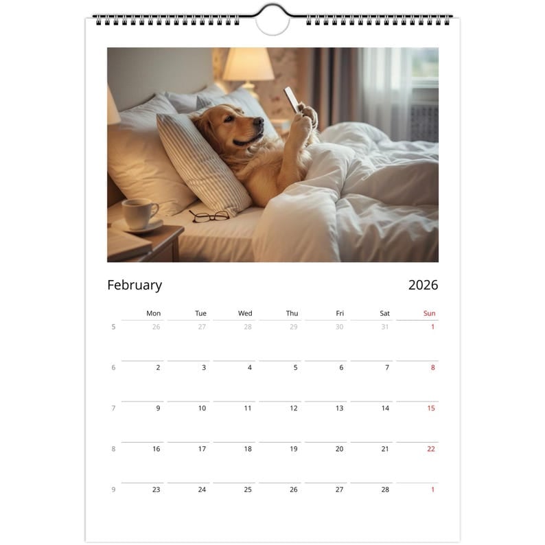 🔥Saldi natalizi 49% di sconto🎄Calendario 2026 con il cane Golden Retriever - Attività quotidiane🎁
