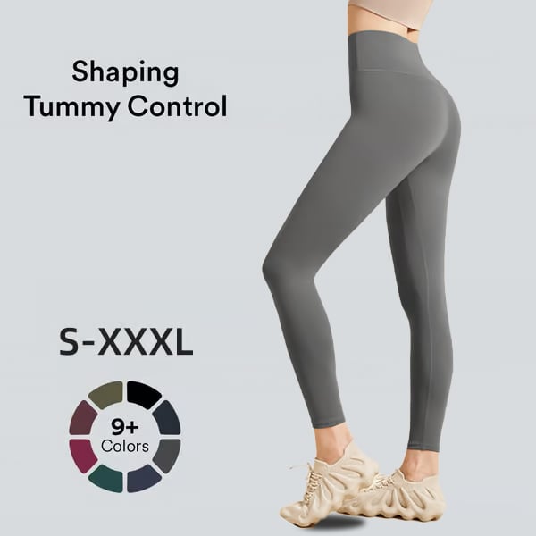 🔥Saldi natalizi 49% di sconto🎄Leggings da allenamento a vita alta con effetto contenitiv