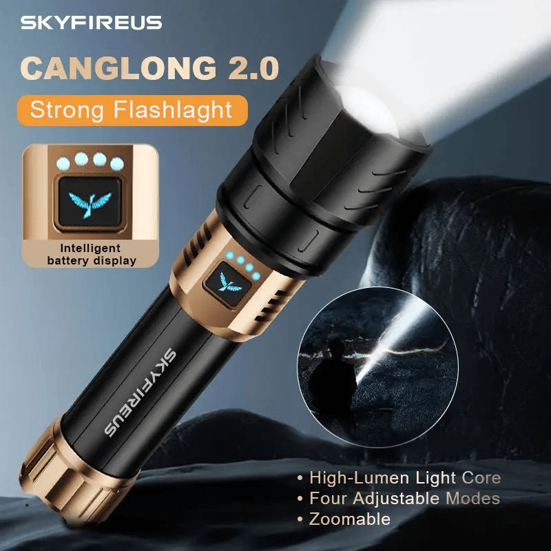 1097 torcia elettrica potente luce ultra brillante per esterni campeggio casa lunga portata portatile illuminazione ultra resistente