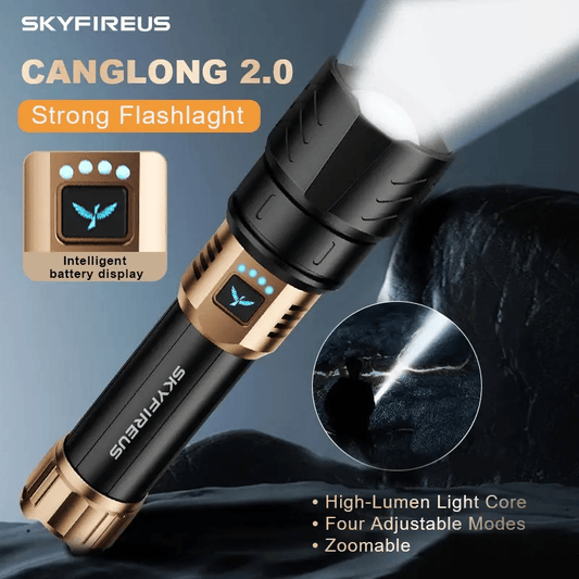 1097 torcia elettrica potente luce ultra brillante per esterni campeggio casa lunga portata portatile illuminazione ultra resistente
