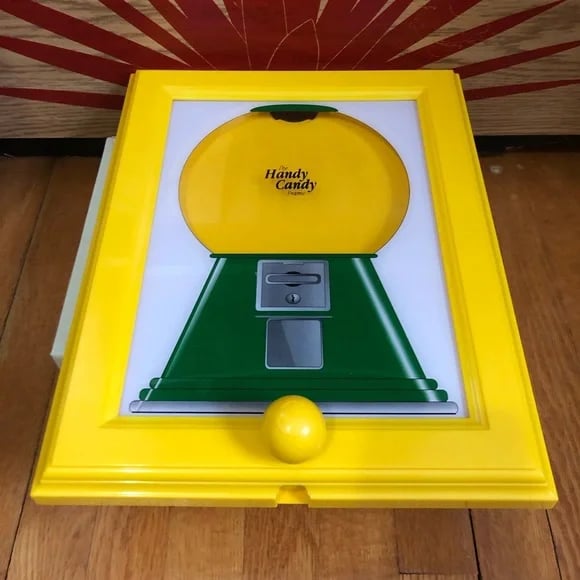 🍬Raro oggetto vintage: cornice Handy Candy - Macchina per caramelle da appendere🔥