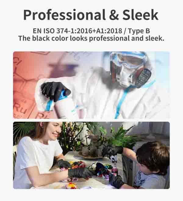 🔥Saldi natalizi 49% di sconto🎄100/50 guanti monouso in nitrile nero