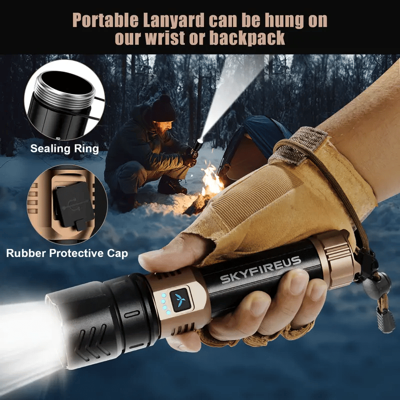 1097 torcia elettrica potente luce ultra brillante per esterni campeggio casa lunga portata portatile illuminazione ultra resistente