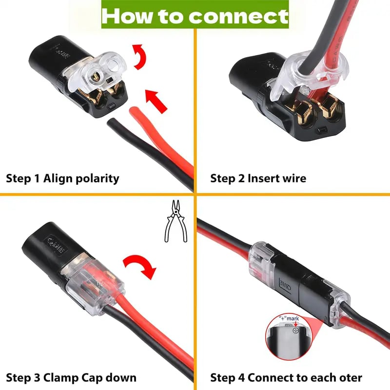 Connettore a doppio filo Connettore per striscia LED 2 Pi