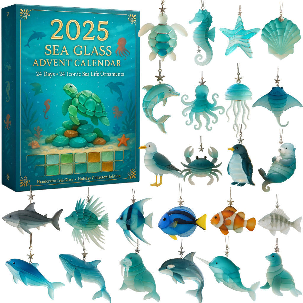 Calendario dell'Avvento Sea Glass 2025 · Tesori dell'oceano