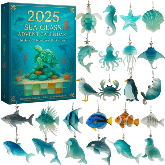 Calendario dell'Avvento Sea Glass 2025 · Tesori dell'oceano