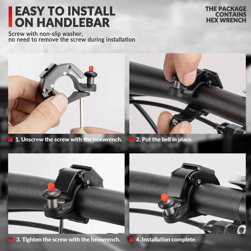 🚲🔔 Campanello da bicicletta in alluminio invisibile – Ideale per le mountain bike, un pratico accessorio per la bicicletta