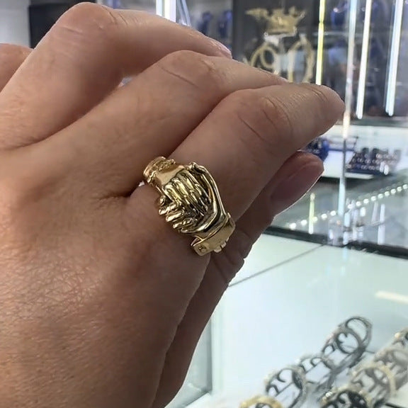 💞 Anello Cuore Mani Aperte